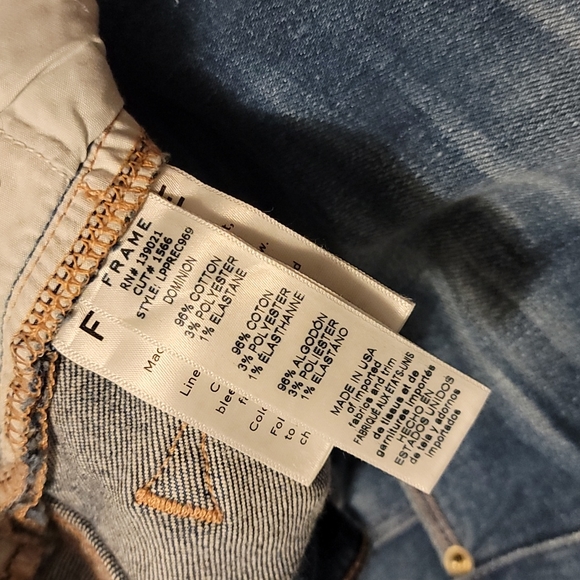 Frame Denim Crop Wide Leg Jeans - Picture 4 of 8